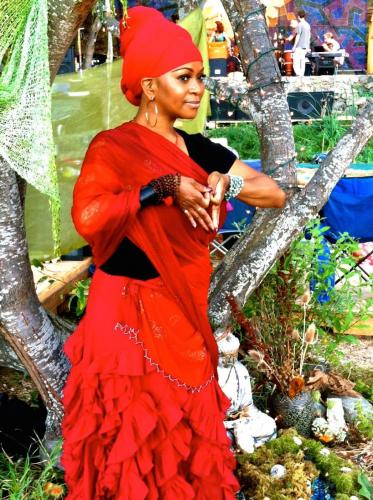 C.C. White at meditation by a tree PRANAFEST 2012 - ABIGAIL LEWIS